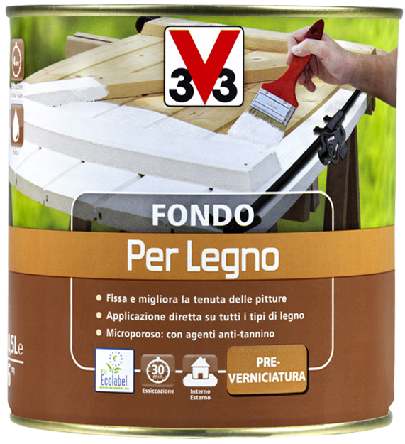 Fondo per Legno • V33 • per omogeneizzare le superfici in legno